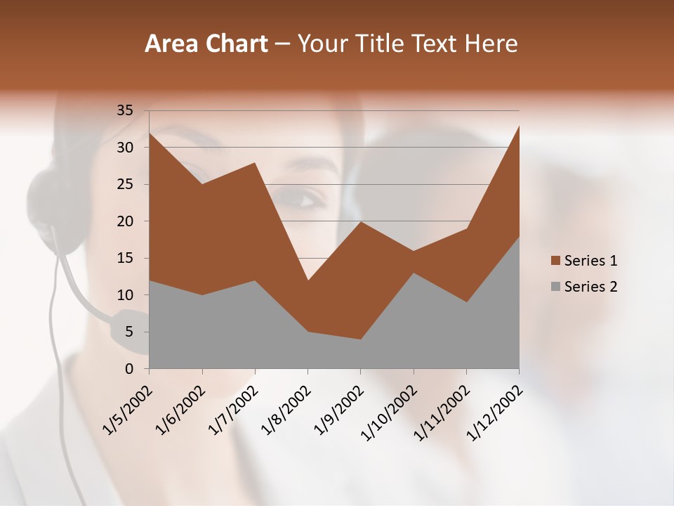 A Woman Wearing A Headset And Smiling For The Camera PowerPoint Template