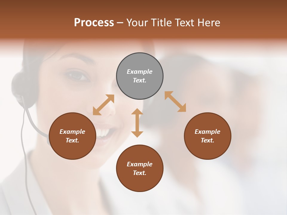 A Woman Wearing A Headset And Smiling For The Camera PowerPoint Template