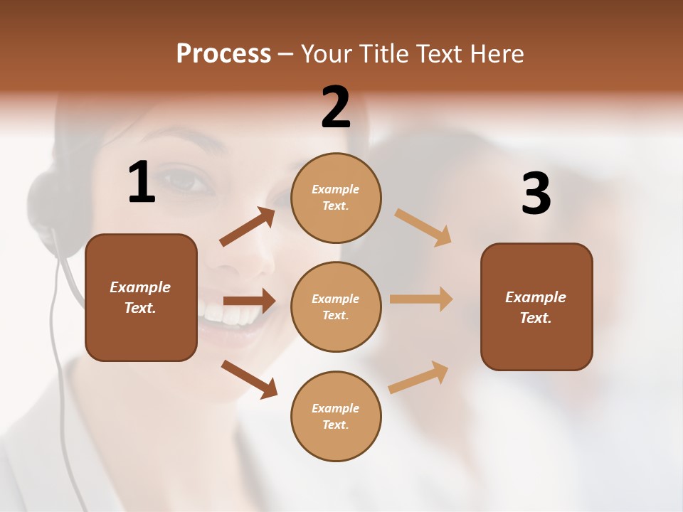 A Woman Wearing A Headset And Smiling For The Camera PowerPoint Template