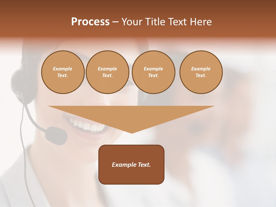 A Woman Wearing A Headset And Smiling For The Camera PowerPoint Template