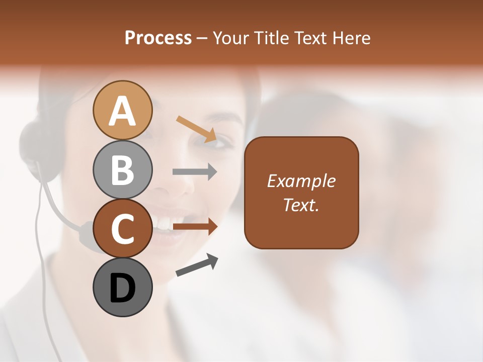 A Woman Wearing A Headset And Smiling For The Camera PowerPoint Template