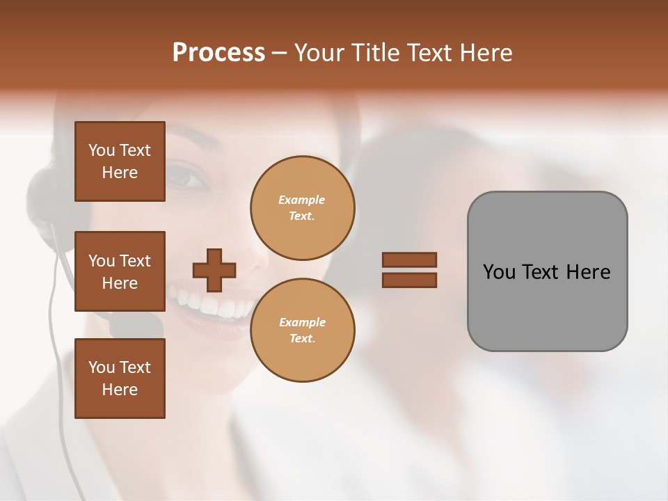A Woman Wearing A Headset And Smiling For The Camera PowerPoint Template