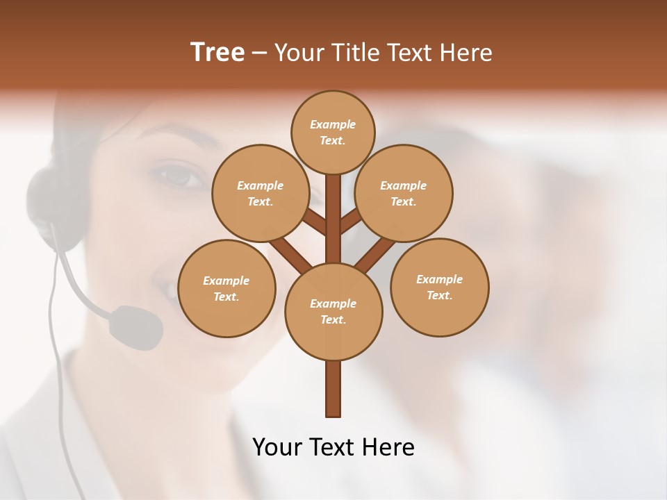 A Woman Wearing A Headset And Smiling For The Camera PowerPoint Template