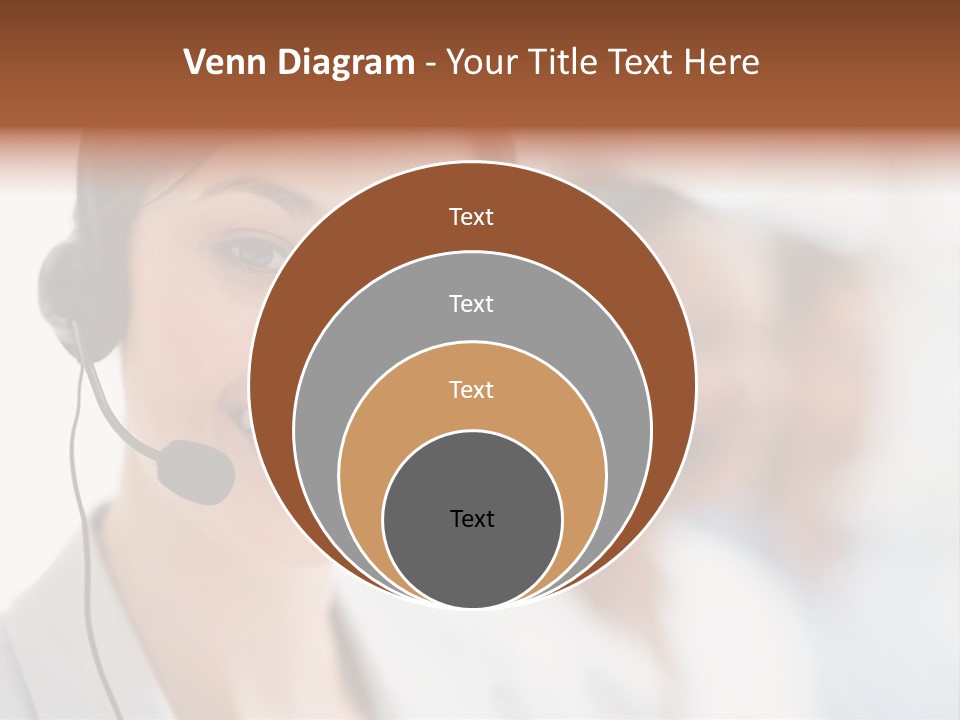 A Woman Wearing A Headset And Smiling For The Camera PowerPoint Template