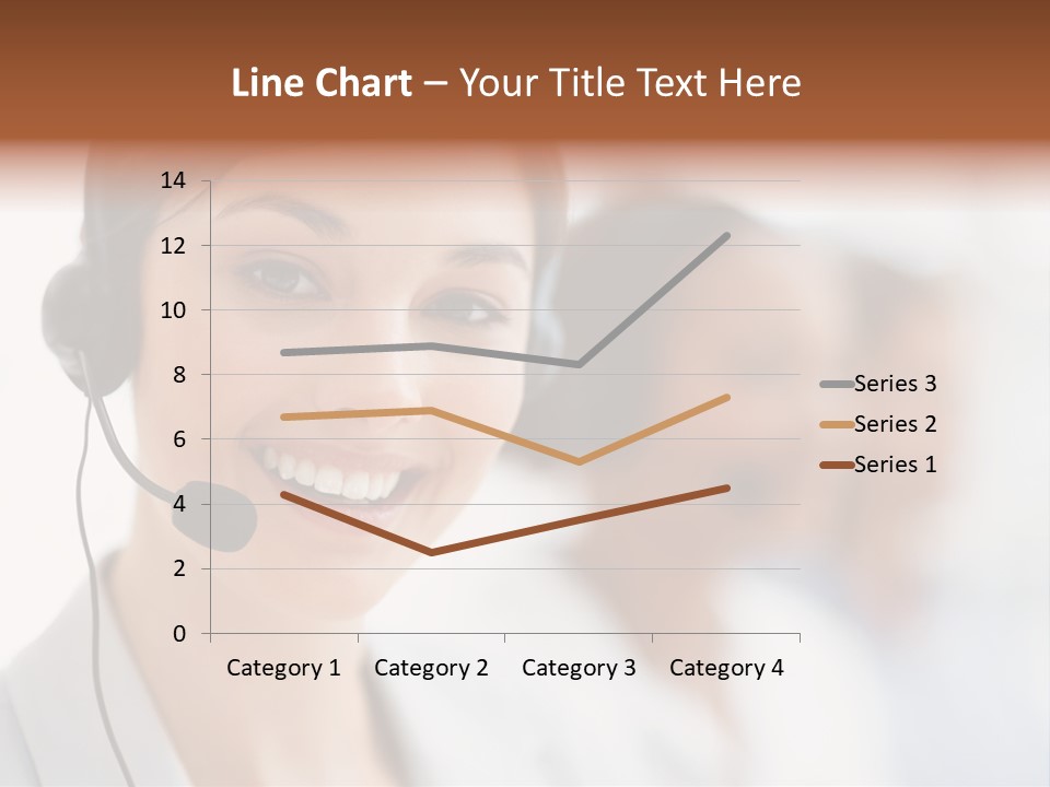 A Woman Wearing A Headset And Smiling For The Camera PowerPoint Template
