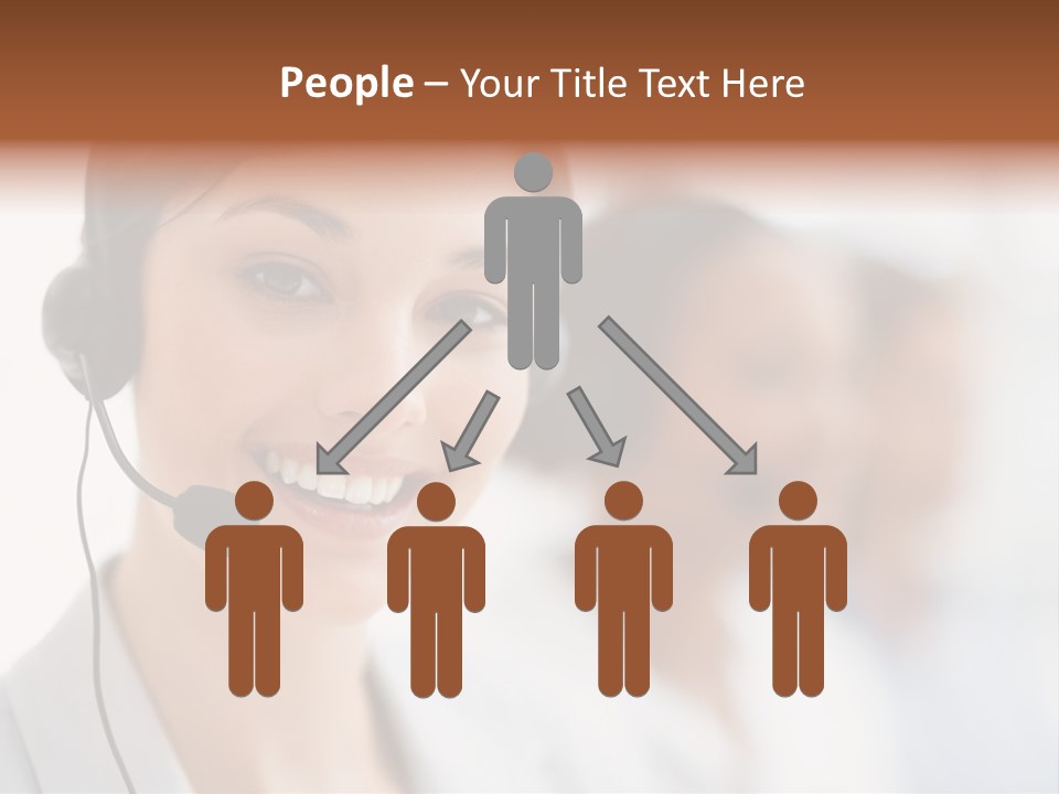 A Woman Wearing A Headset And Smiling For The Camera PowerPoint Template