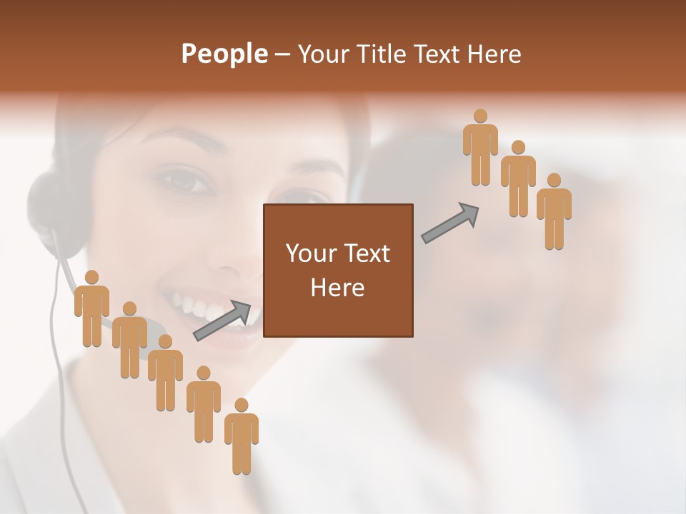A Woman Wearing A Headset And Smiling For The Camera PowerPoint Template