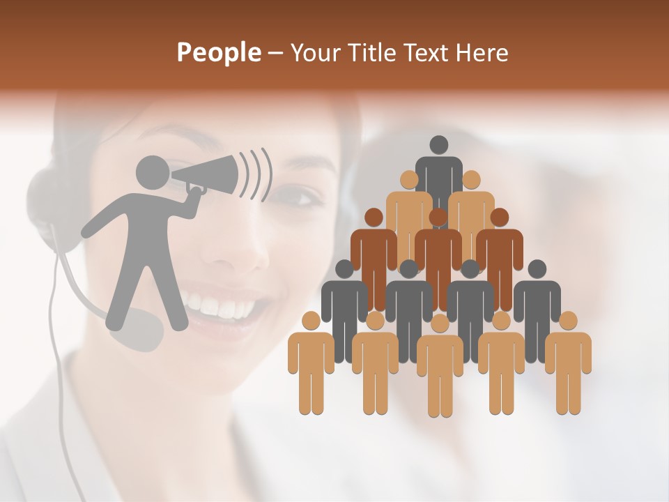A Woman Wearing A Headset And Smiling For The Camera PowerPoint Template