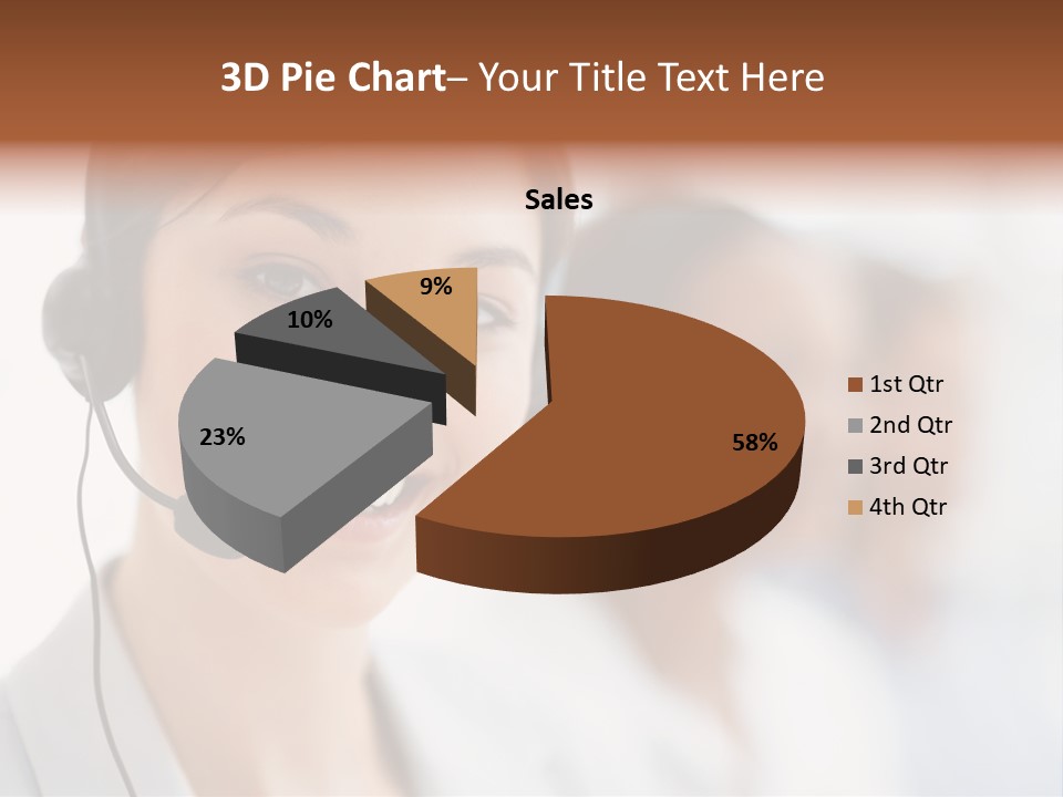 A Woman Wearing A Headset And Smiling For The Camera PowerPoint Template