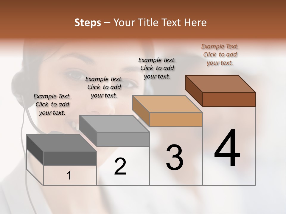 A Woman Wearing A Headset And Smiling For The Camera PowerPoint Template