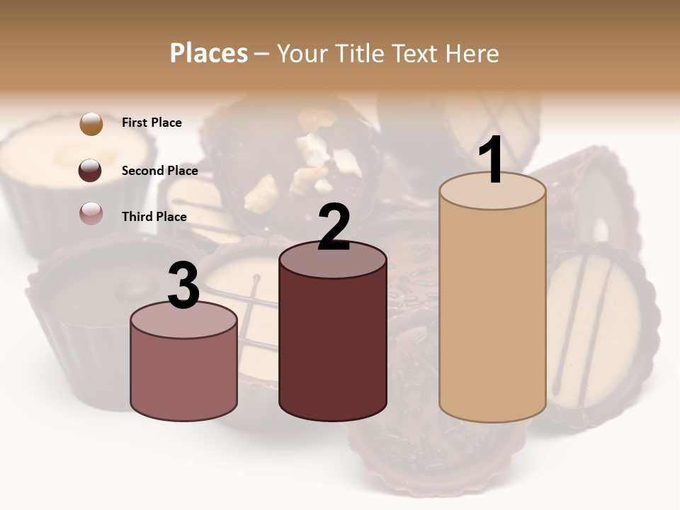A Pile Of Chocolates Sitting On Top Of Each Other PowerPoint Template