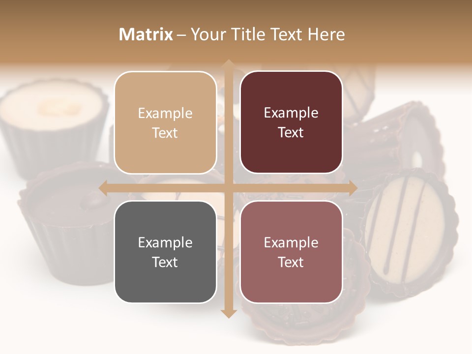 A Pile Of Chocolates Sitting On Top Of Each Other PowerPoint Template