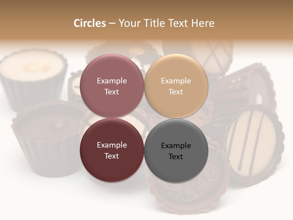 A Pile Of Chocolates Sitting On Top Of Each Other PowerPoint Template