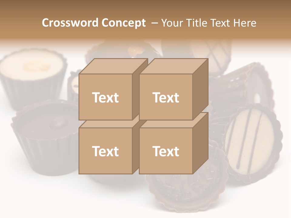 A Pile Of Chocolates Sitting On Top Of Each Other PowerPoint Template