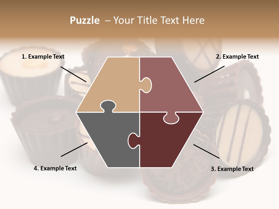 A Pile Of Chocolates Sitting On Top Of Each Other PowerPoint Template