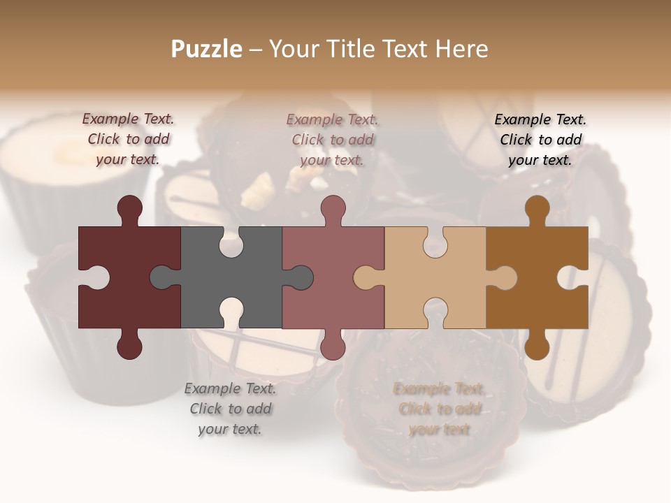 A Pile Of Chocolates Sitting On Top Of Each Other PowerPoint Template