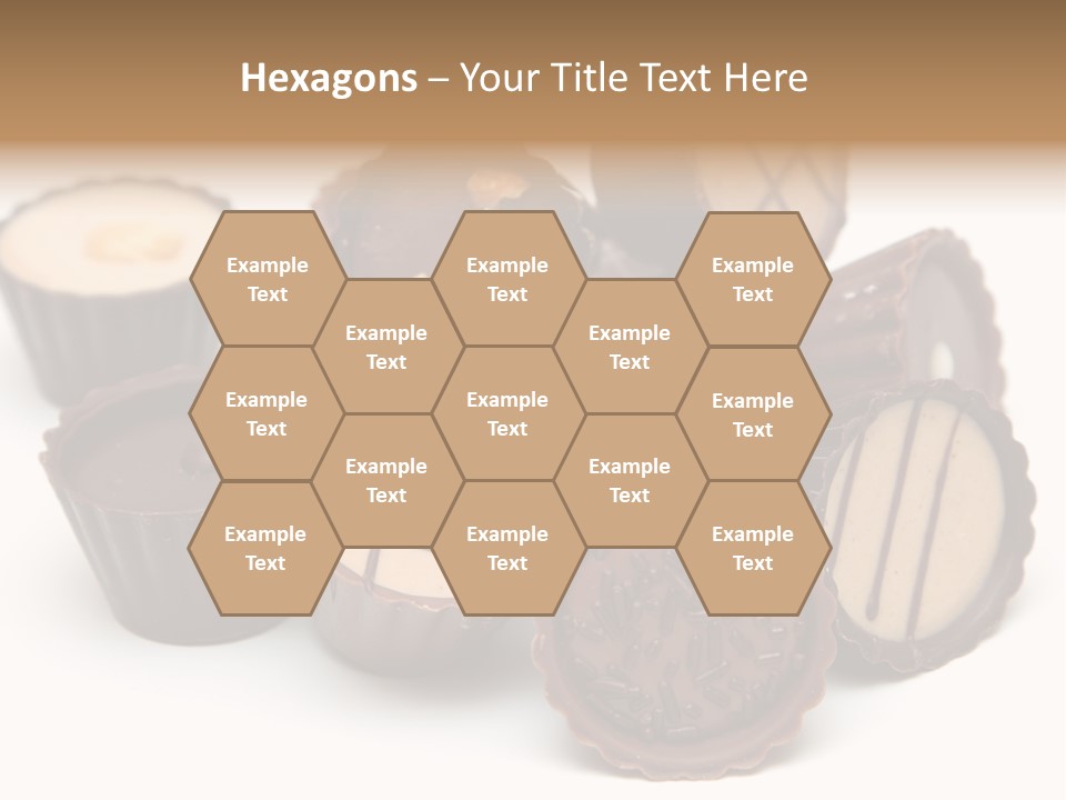 A Pile Of Chocolates Sitting On Top Of Each Other PowerPoint Template