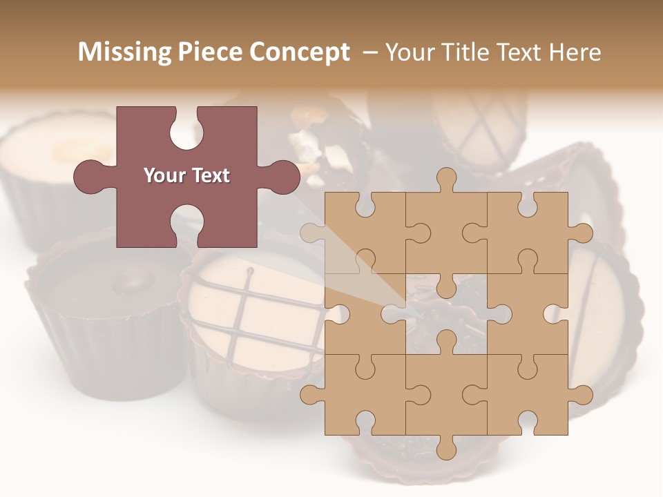 A Pile Of Chocolates Sitting On Top Of Each Other PowerPoint Template