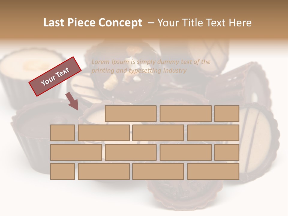 A Pile Of Chocolates Sitting On Top Of Each Other PowerPoint Template