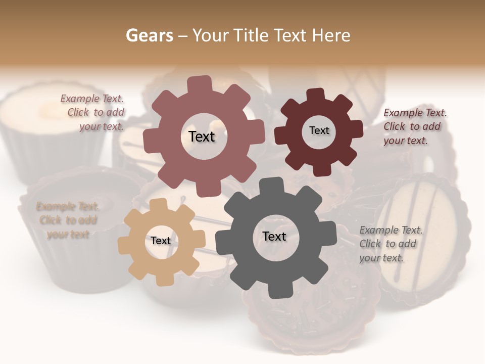 A Pile Of Chocolates Sitting On Top Of Each Other PowerPoint Template