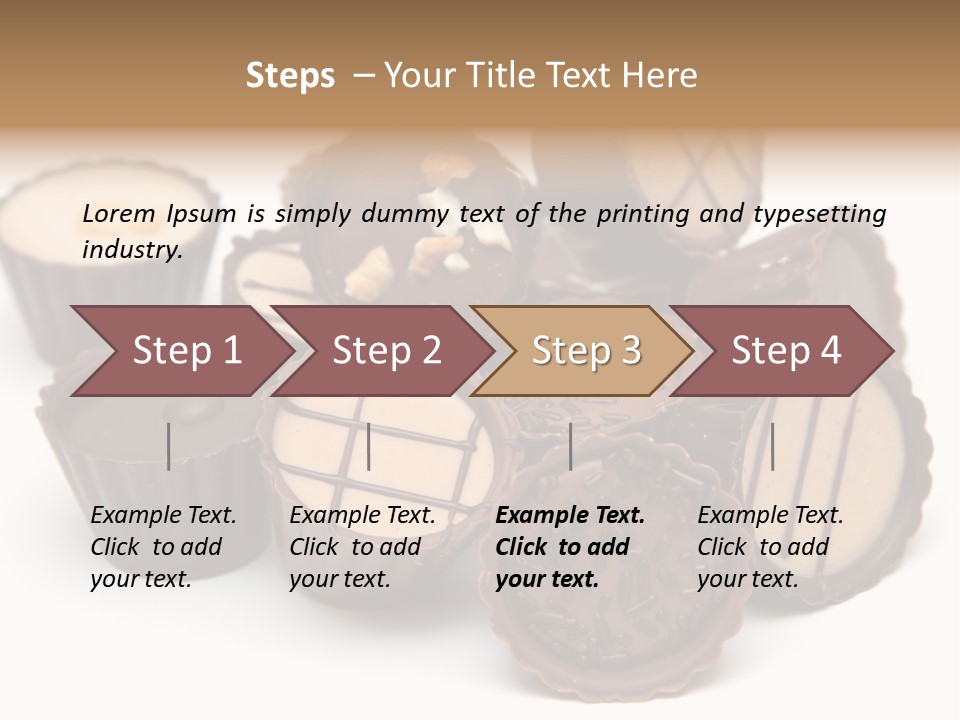 A Pile Of Chocolates Sitting On Top Of Each Other PowerPoint Template