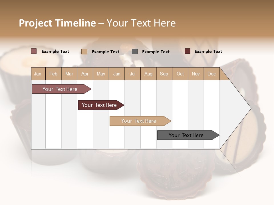 A Pile Of Chocolates Sitting On Top Of Each Other PowerPoint Template