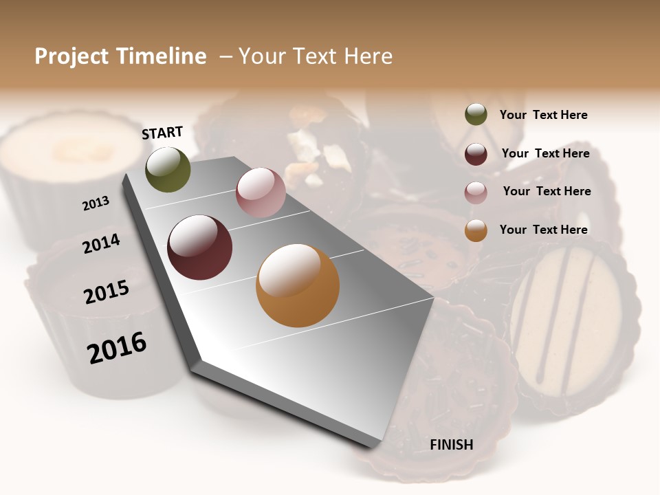 A Pile Of Chocolates Sitting On Top Of Each Other PowerPoint Template