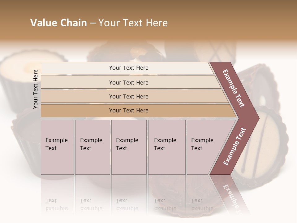 A Pile Of Chocolates Sitting On Top Of Each Other PowerPoint Template