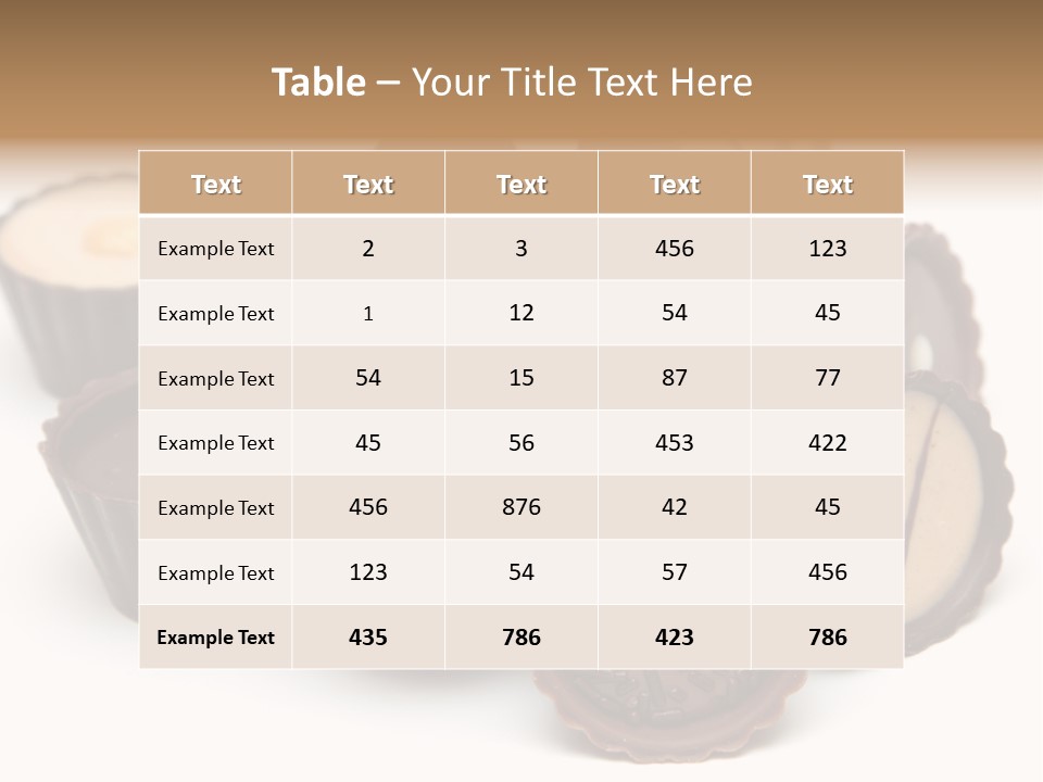 A Pile Of Chocolates Sitting On Top Of Each Other PowerPoint Template