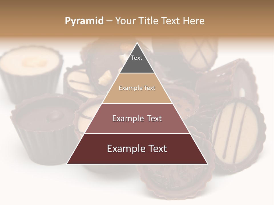 A Pile Of Chocolates Sitting On Top Of Each Other PowerPoint Template