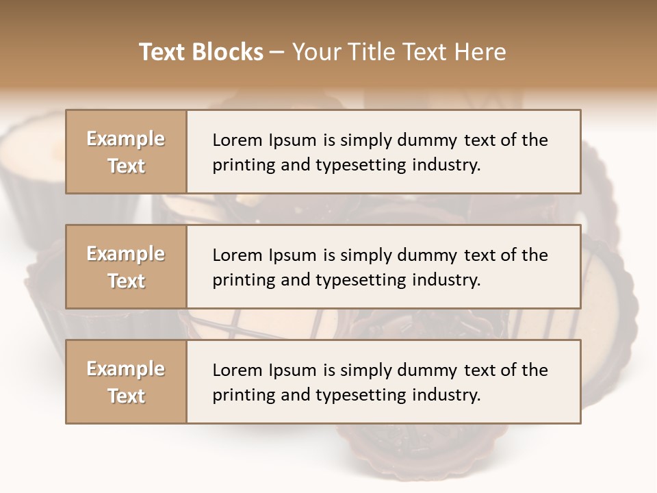 A Pile Of Chocolates Sitting On Top Of Each Other PowerPoint Template