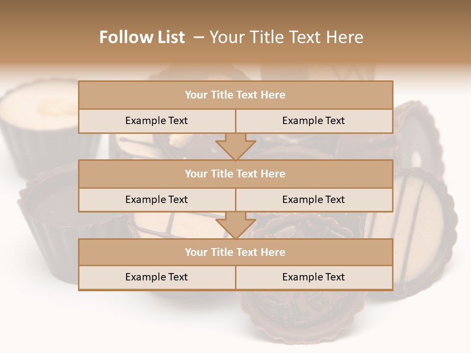 A Pile Of Chocolates Sitting On Top Of Each Other PowerPoint Template