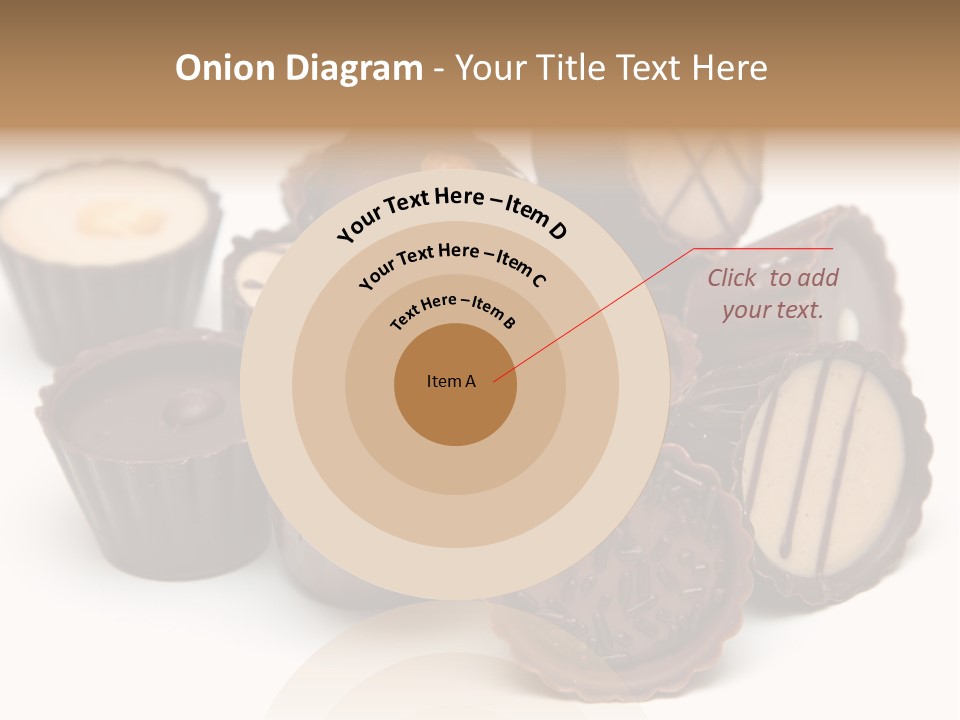 A Pile Of Chocolates Sitting On Top Of Each Other PowerPoint Template