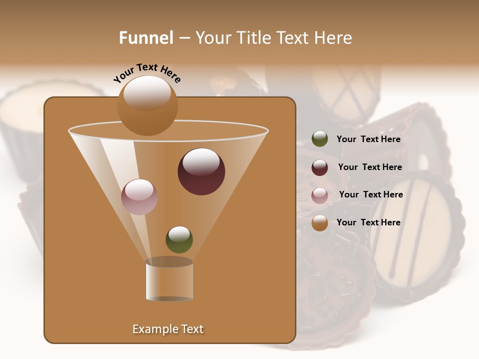 A Pile Of Chocolates Sitting On Top Of Each Other PowerPoint Template