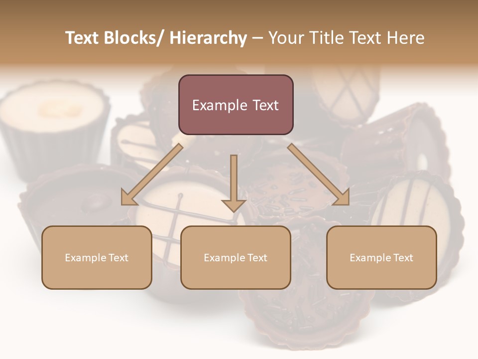 A Pile Of Chocolates Sitting On Top Of Each Other PowerPoint Template