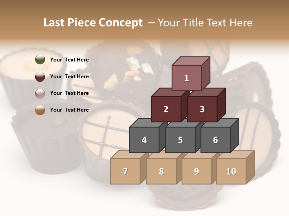 A Pile Of Chocolates Sitting On Top Of Each Other PowerPoint Template