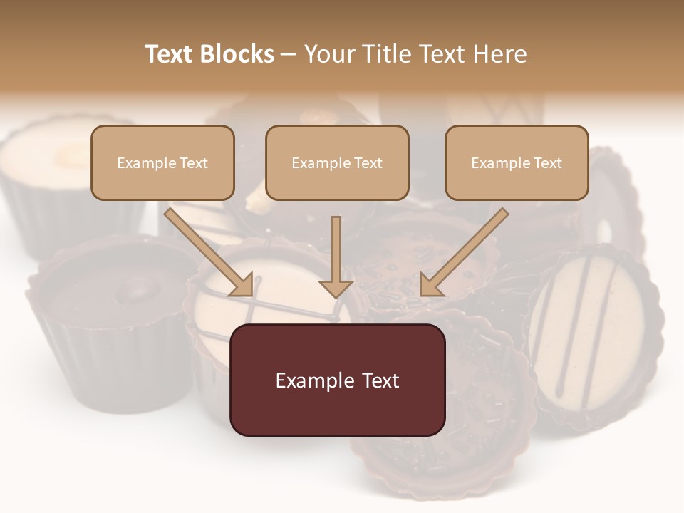 A Pile Of Chocolates Sitting On Top Of Each Other PowerPoint Template