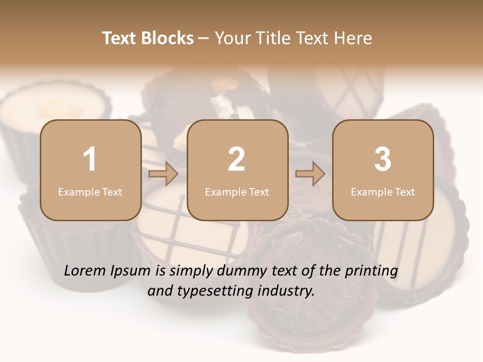 A Pile Of Chocolates Sitting On Top Of Each Other PowerPoint Template