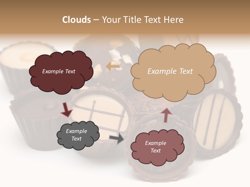 A Pile Of Chocolates Sitting On Top Of Each Other PowerPoint Template
