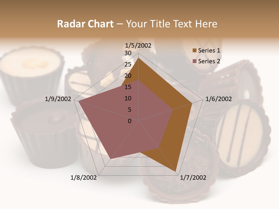 A Pile Of Chocolates Sitting On Top Of Each Other PowerPoint Template