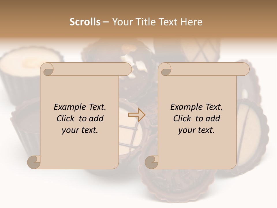 A Pile Of Chocolates Sitting On Top Of Each Other PowerPoint Template