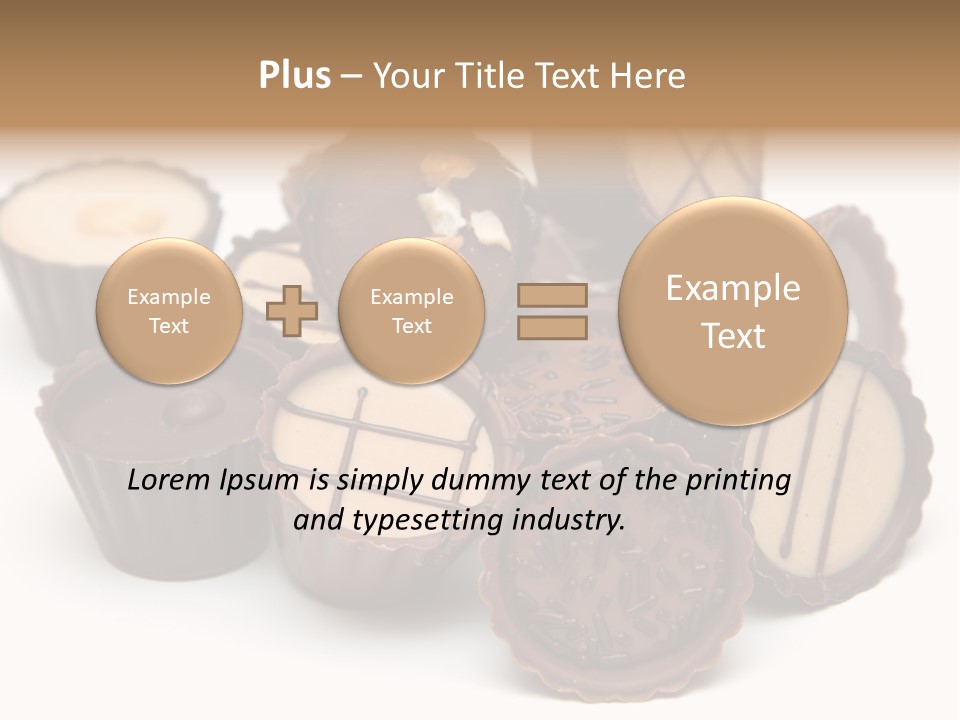 A Pile Of Chocolates Sitting On Top Of Each Other PowerPoint Template