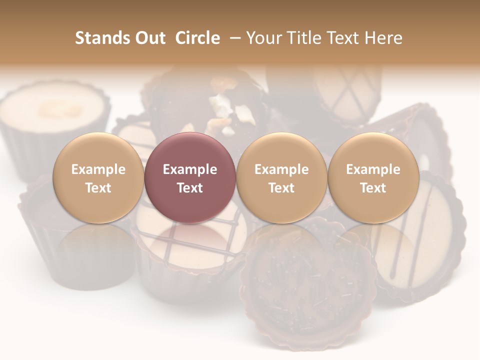 A Pile Of Chocolates Sitting On Top Of Each Other PowerPoint Template