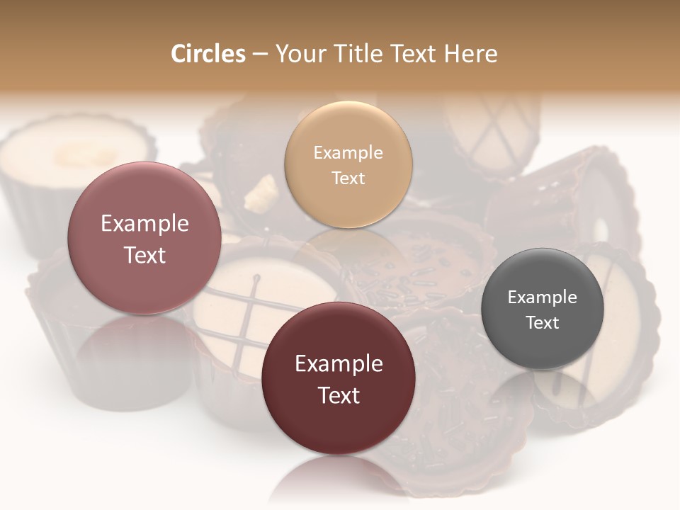 A Pile Of Chocolates Sitting On Top Of Each Other PowerPoint Template