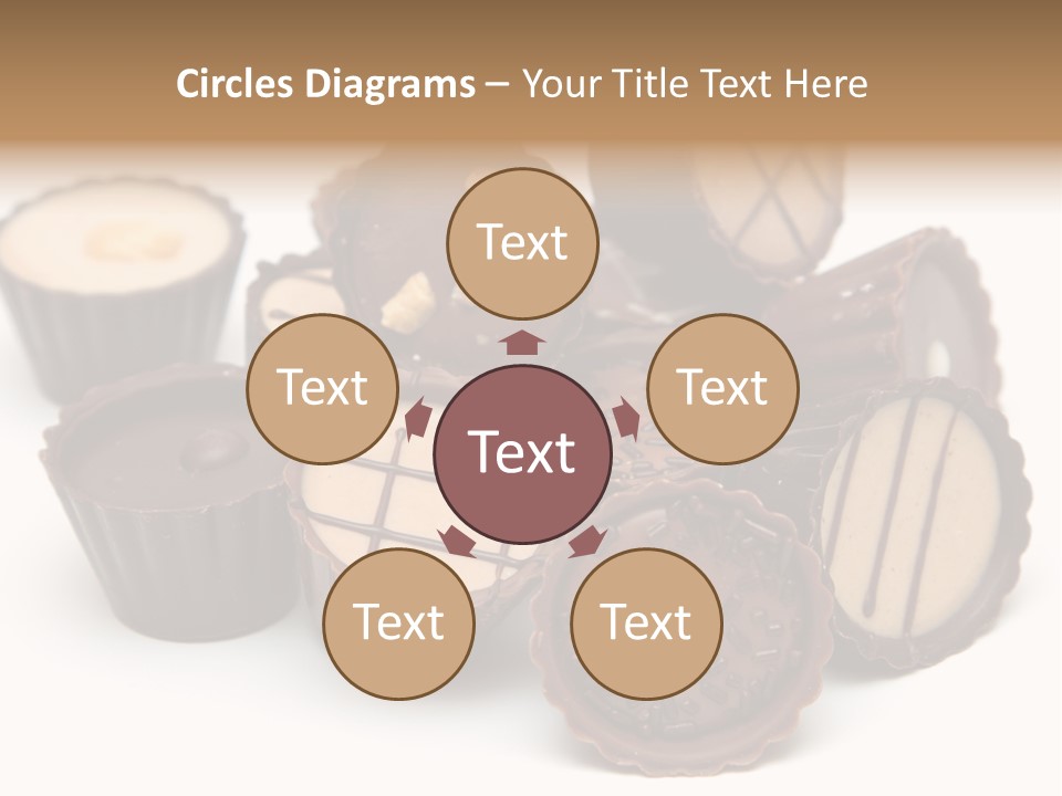 A Pile Of Chocolates Sitting On Top Of Each Other PowerPoint Template