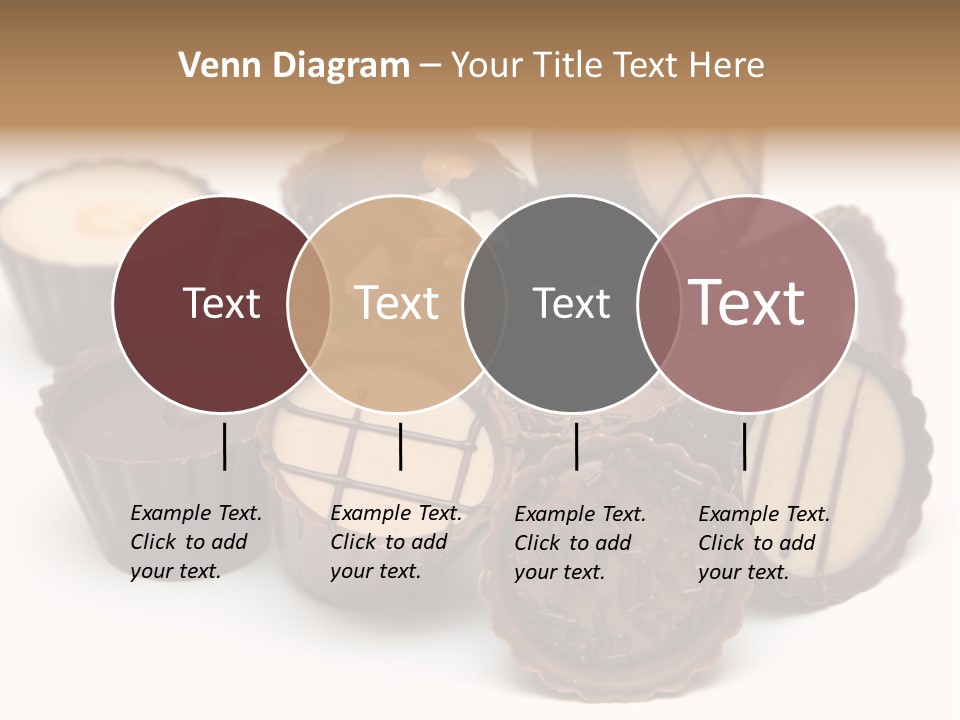 A Pile Of Chocolates Sitting On Top Of Each Other PowerPoint Template