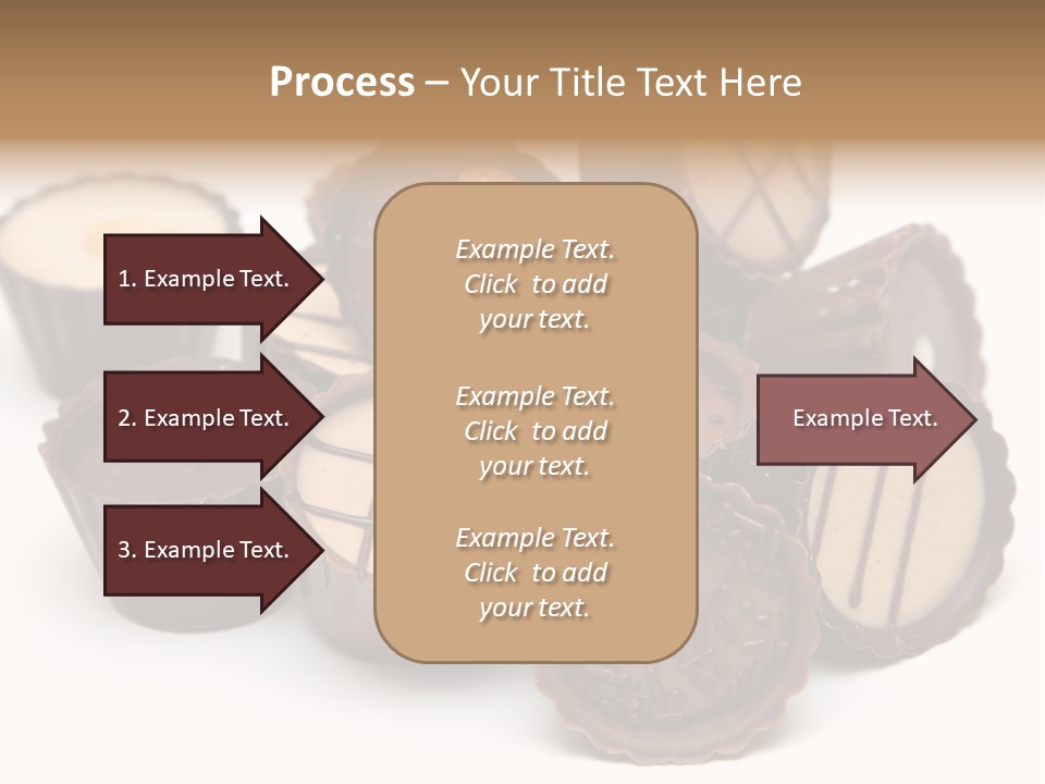 A Pile Of Chocolates Sitting On Top Of Each Other PowerPoint Template