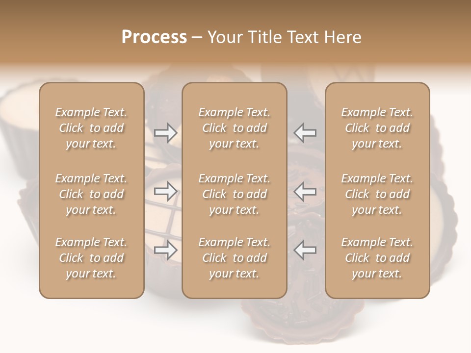 A Pile Of Chocolates Sitting On Top Of Each Other PowerPoint Template
