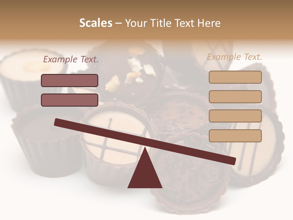 A Pile Of Chocolates Sitting On Top Of Each Other PowerPoint Template