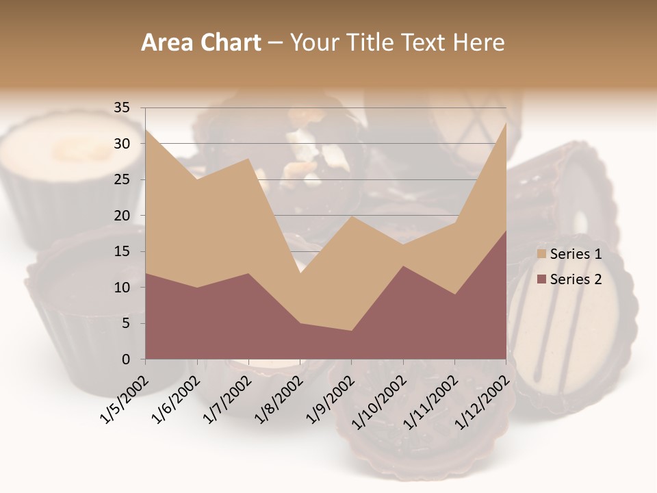 A Pile Of Chocolates Sitting On Top Of Each Other PowerPoint Template